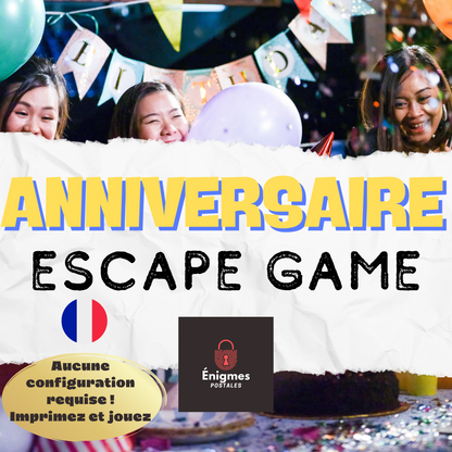 Anniversaire Escape Game 11 à 18 ans | LA VERSION FRANÇAISE | Jeux Anniversaire | Escape Game Enfant | Activité à Imprimer | Escape Game Français | Fête Anniversaire