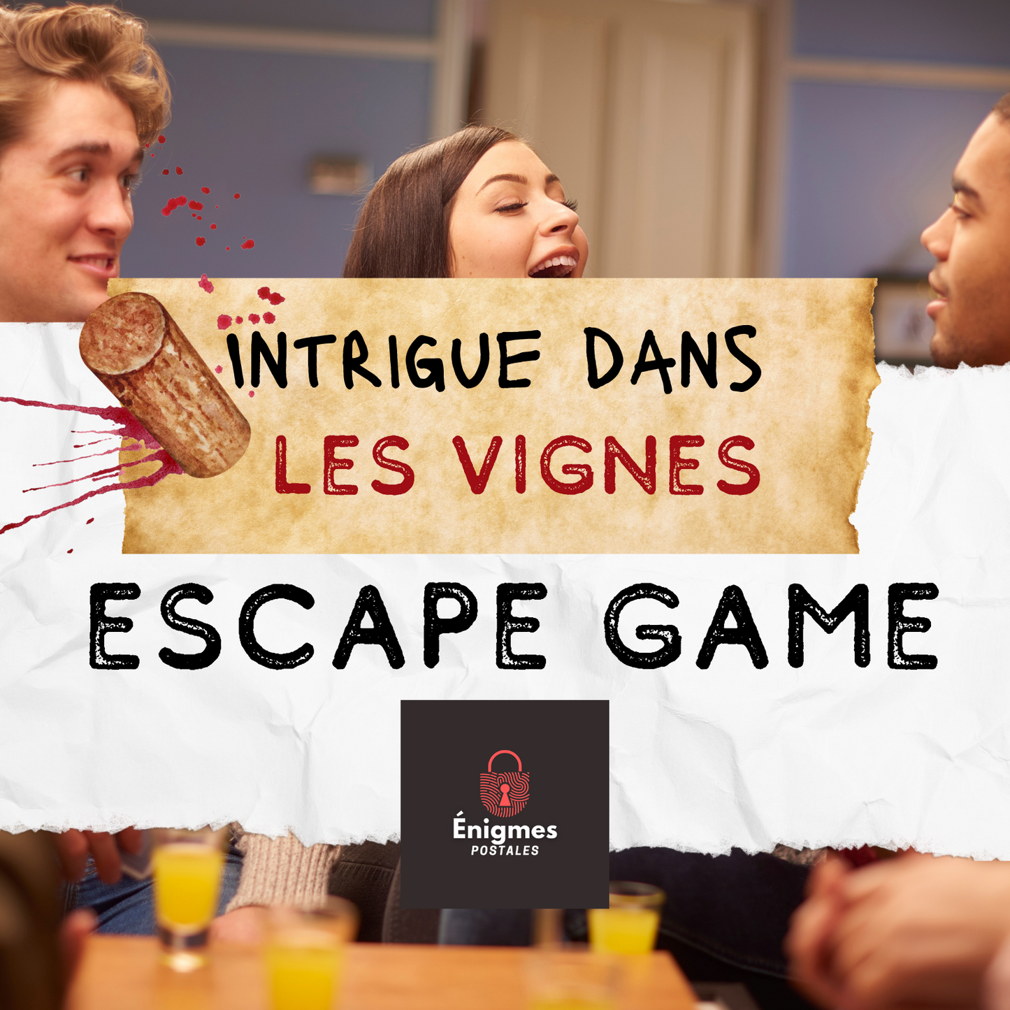 Jeu Escape Room | Intrigue dans les vignes Aventure imprimable pour adultes | Téléchargez et imprimez à la maison | VERSION ANGLAISE