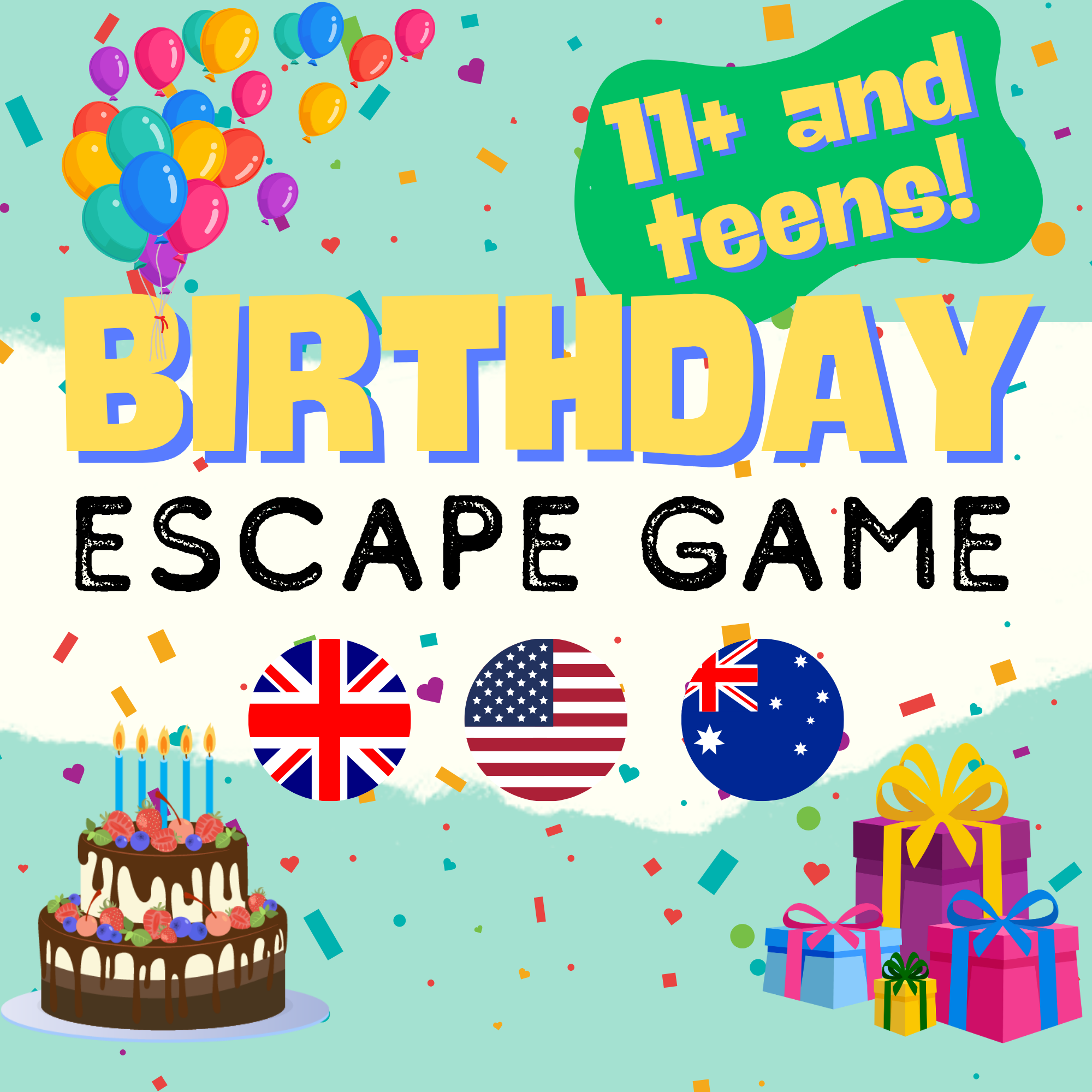 Birthday Escape Room Kids 11+ | ENGLISH VERSION | Escape Room Birthday ...