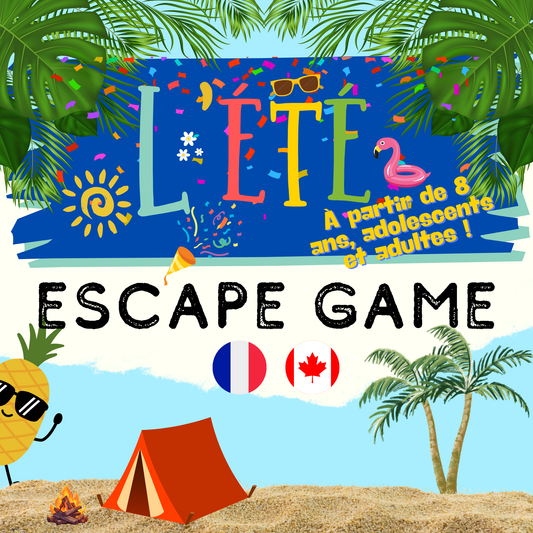 Jeu d'été | Jeu Estivale | Activité Enfant | Activité Enfant Imprimable | Escape Game | Escape Game Enfant | Escape Game en Français