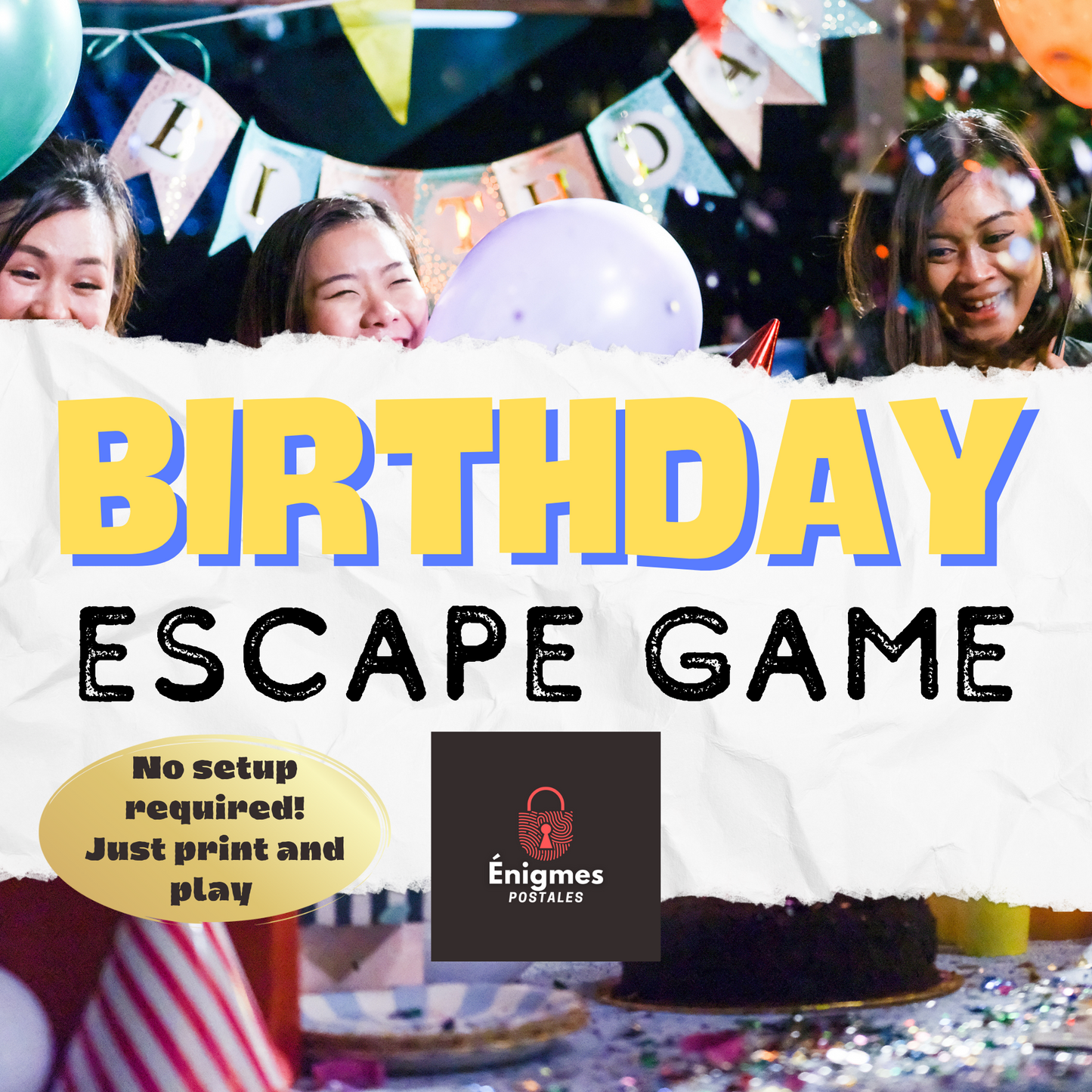 Anniversaire Escape Room Enfants 11+ | VERSION ANGLAISE | Fête d'anniversaire Escape Room