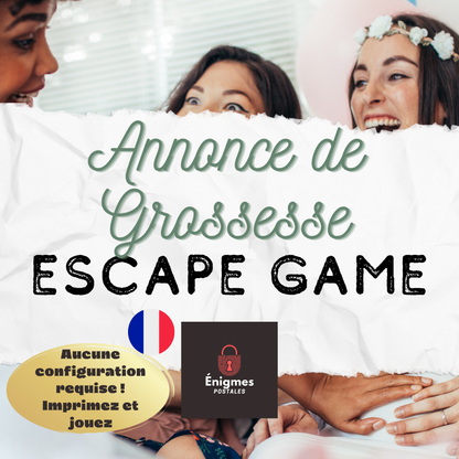 Annonce de Grossesse Originale | LA VERSION FRANÇAISE | Annonce Grossesse Jeux Société | Escape Game Français | Jeux Annonce Grossesse à Télécharger | Escape Room