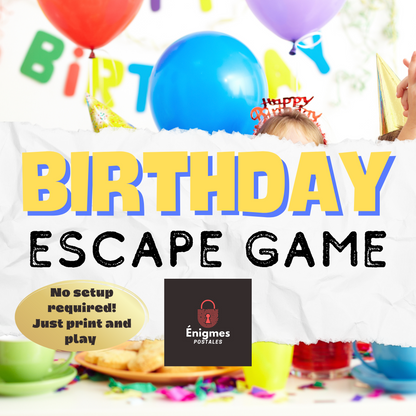 Birthday Escape Room Kids 6-10 year-olds | ENGLISH VERSION | Escape Room Birthday Party | Escape Room for Kids | Escape Room Kit Printable | Games for Kids