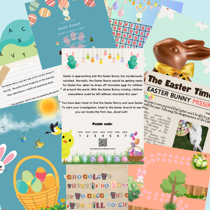 Easter-Themed Family Escape Room Game | Download and print at home | English Version