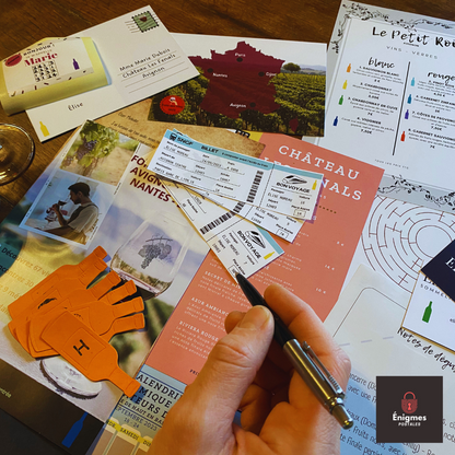 Intrigue in the Vines | Personalised postal escape game  | French Version 