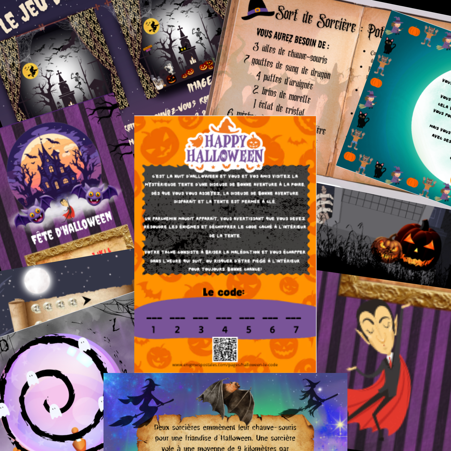 Escape Game Halloween | LA VERSION FRANÇAISE | Activités Halloween | Jeux d'Halloween pour les Enfants et Adultes | Escape Game à Imprimer | Activités en Famille