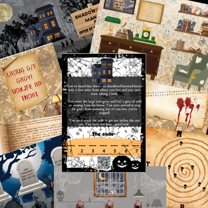 Haunted Mansion Escape Game | ENGLISH VERSION | Halloween Games | Haunted House Game for Teens, Tweens & Adults | Escape Room Printable | Halloween Printables