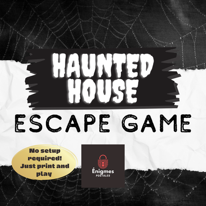 Escape Game du manoir hanté | VERSION ANGLAISE | Jeux d'Halloween | Jeu de maison hantée pour adolescents, préadolescents et adultes | Escape game à imprimer | Imprimables pour Halloween