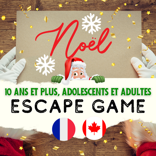 Escape game de Noël à imprimer pour des jeux à faire à Noël en famille
