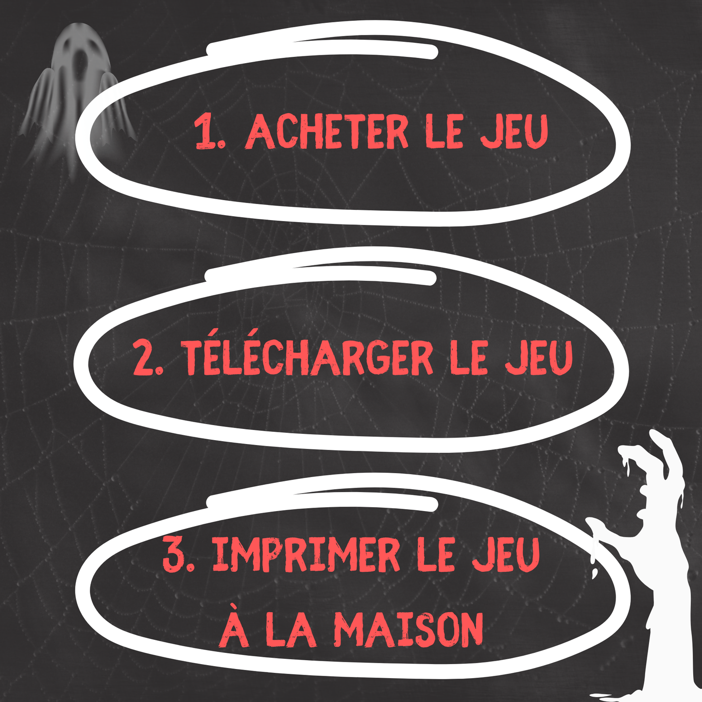 Escape Game du Manoir Hanté | Jeux d'Halloween | LA VERSION FRANÇAISE | Jeu de Maison Hantée pour Ados et Adultes | Escape Game à Imprimer | Imprimables Halloween