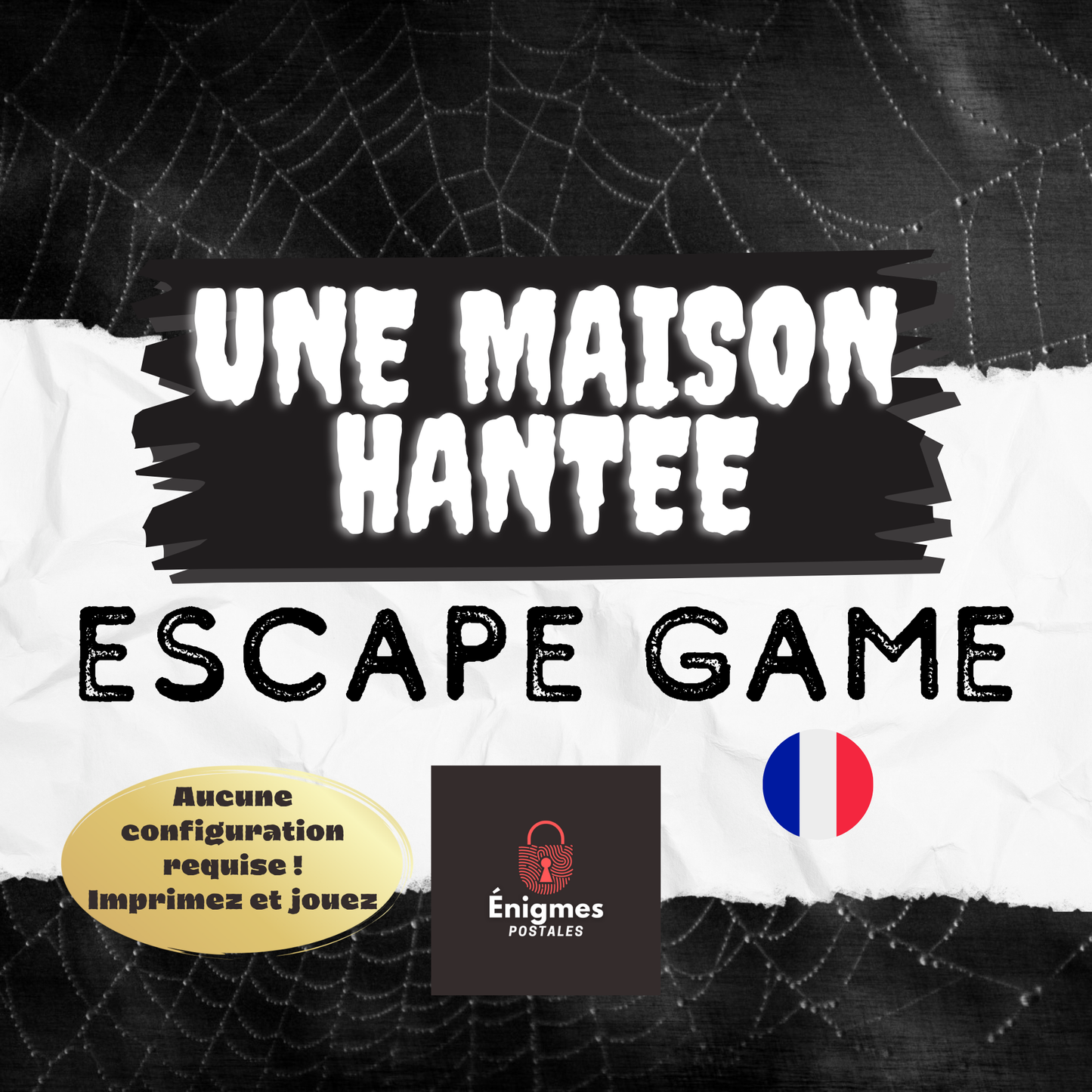 Escape Game du Manoir Hanté | Jeux d'Halloween | LA VERSION FRANÇAISE | Jeu de Maison Hantée pour Ados et Adultes | Escape Game à Imprimer | Imprimables Halloween