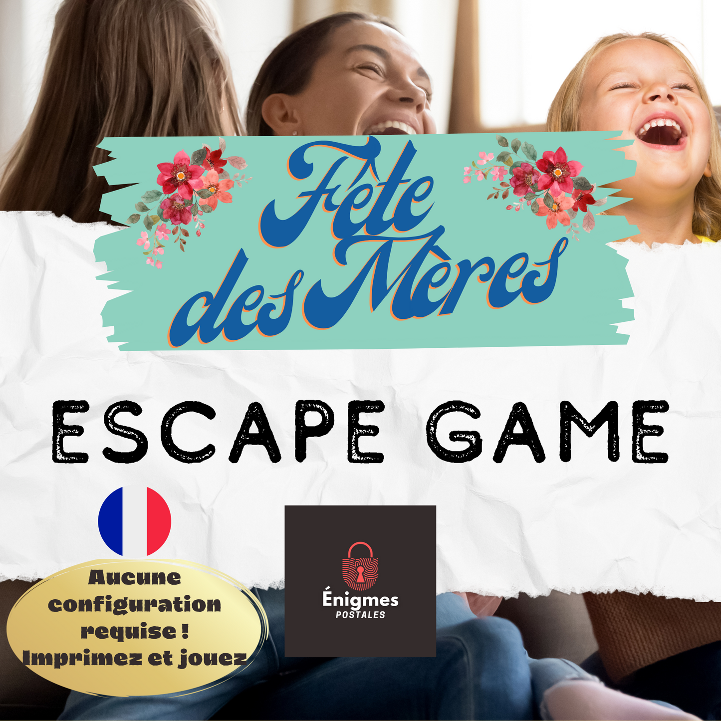 Jeux de la fête des mères | LA VERSION FRANÇAISE | Escape Game | Idées pour la fête des mères | Activités pour la fête des mères | Jeux imprimables