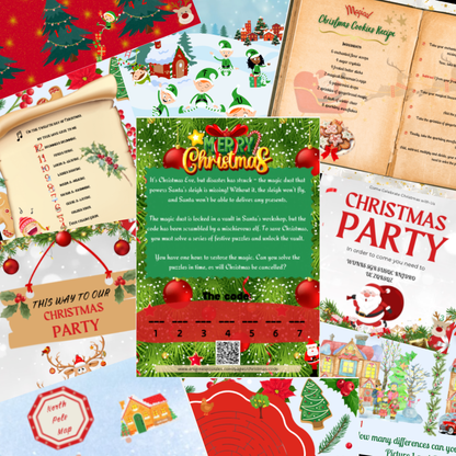 Christmas Escape Room | ENGLISH VERSION | Christmas Games | Christmas Escape Room for Kids, Teens & Adults | Christmas Printables | Christmas Activities