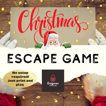 Escape Game de Noël | LA VERSION ANGLAISE | Jeux de Noël | Escape Game de Noël pour enfants, adolescents et adultes | Imprimables de Noël | Activités de Noël