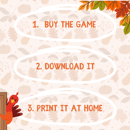 Thanksgiving Escape Room Game | ENGLISH VERSION | Thanksgiving Printable Party for Kids, Teens, and Families | Logic Puzzles Printable | DIY Escape Room